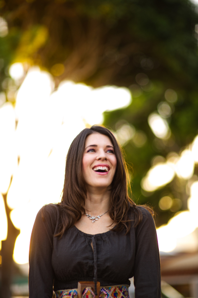 photo of Brooke with trees behind her